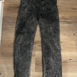 Kendall & Kylie Men's Slim Straight Jeans in Washed Black